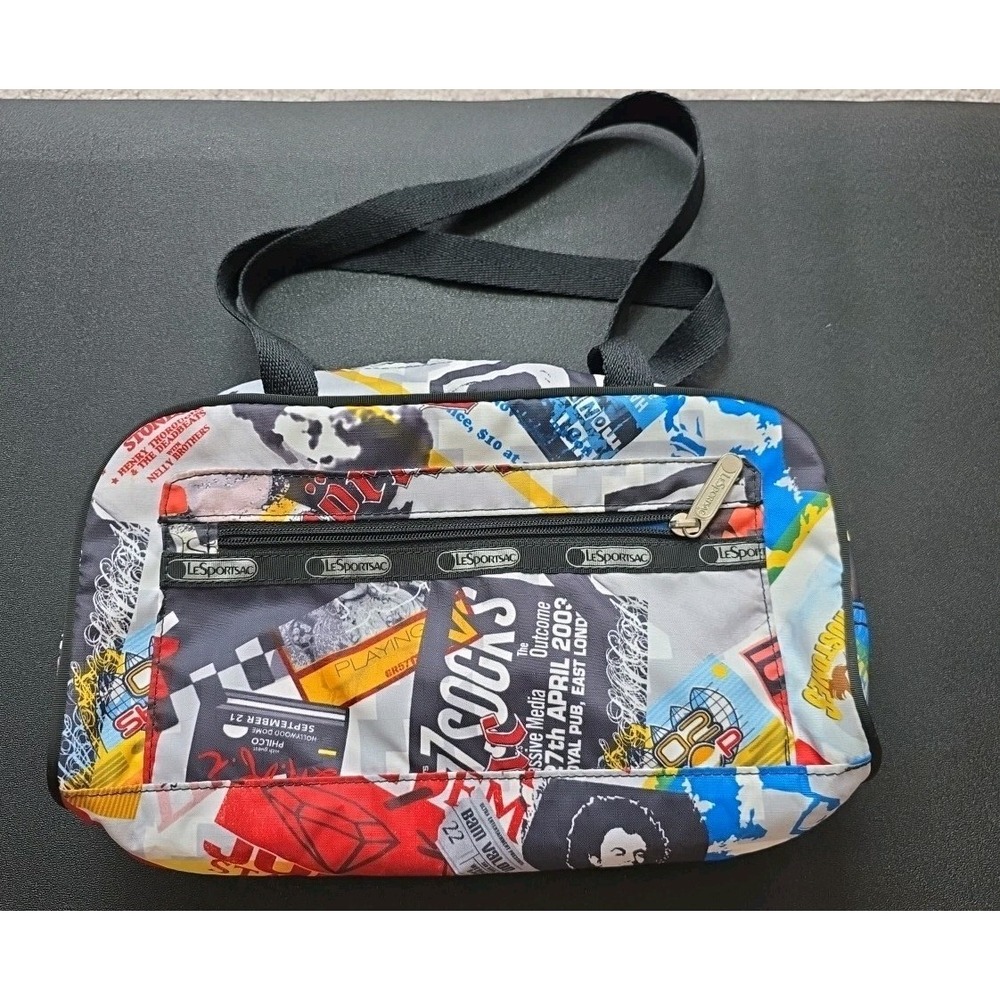 Le Sportsac MUSIC Design NYLON Bag Handle Strap Women's Handbag Purse